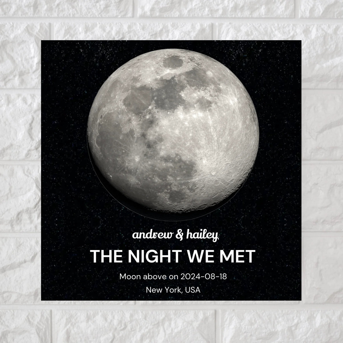 Moon Phase We Met - Square Canvas